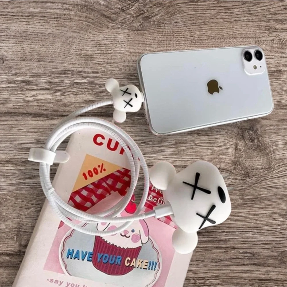 3D CARTOON IPHONE CHARGER CASE PROTECTOR